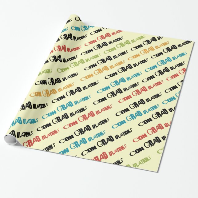 Glückwunsch - Betrug" Absolvent " ulations" Geschenkpapier (Ungerollt)