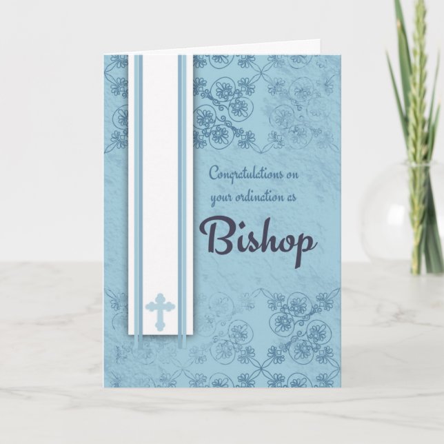 Glückwunsch-Bischofs-Klassifikation im Blau Karte (Vorderseite)