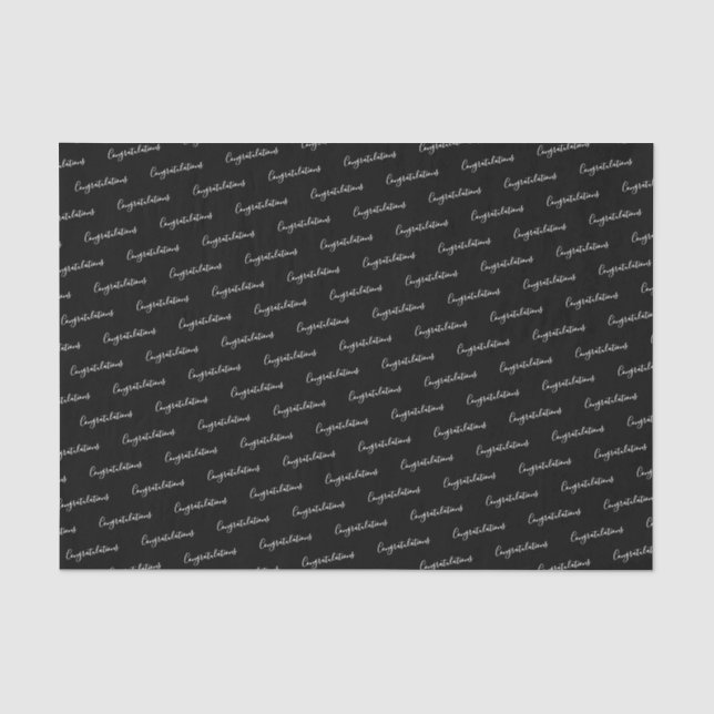 Glückwunsch Black Tissue - HAMbyWG Seidenpapier (Vorderseite)