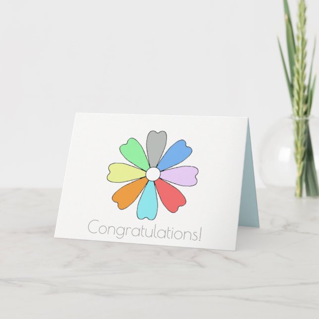 Glückwunsch Blume Grußkarte Karte (Vorderseite)