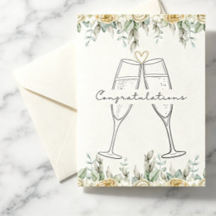 Glückwunsch Champagner Toast Hochzeitskarte Karte