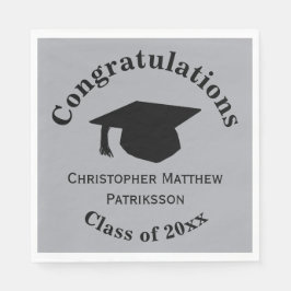 Glückwunsch, Class 20xx Abschluss, Silver Serviette