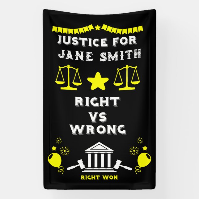 Glückwunsch Court Verdict Banner (Vertikal)