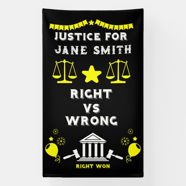 Glückwunsch Court Verdict Banner (Vertikal)