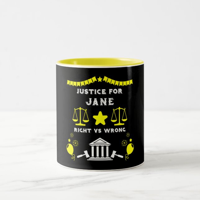 Glückwunsch Court Verdict Zweifarbige Tasse (Mittel)