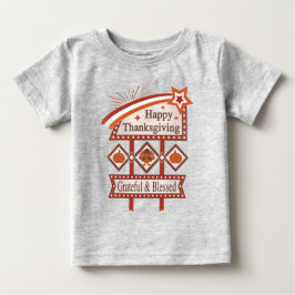 Glückwunsch Danksagend und gesegnet Retro-Zeichen Baby T-shirt