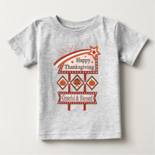 Glückwunsch Danksagend und gesegnet Retro-Zeichen Baby T-shirt
