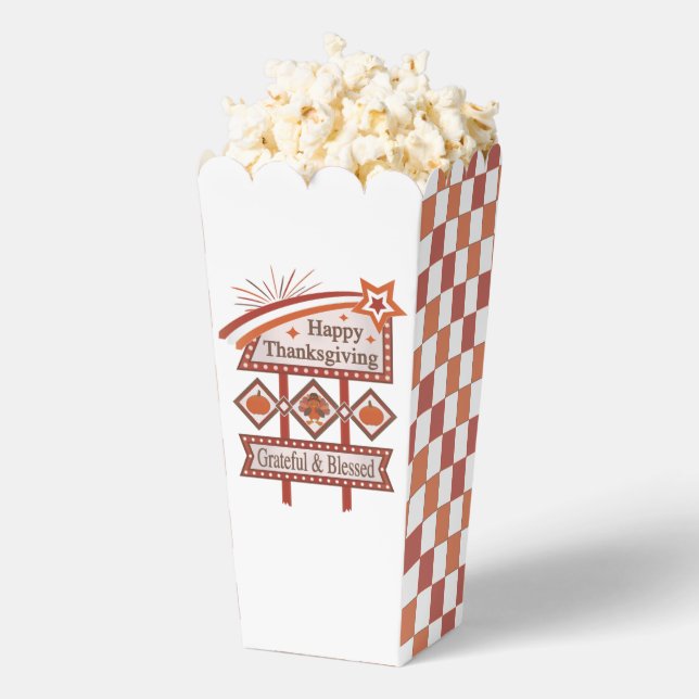 Glückwunsch Danksagend und gesegnet Retro-Zeichen Geschenkschachtel (Geplatzt)