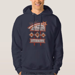 Glückwunsch Danksagend und gesegnet Retro-Zeichen Hoodie