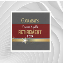 Glückwunsch der Altersversorgung! Maßgeschneidert Serviette