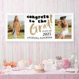 Glückwunsch der Grand Black & Gold Graduation Part Banner