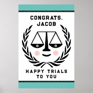 Glückwunsch der juristischen Abschluss Poster