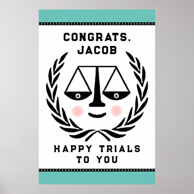 Glückwunsch der juristischen Abschluss Poster (Vorne)