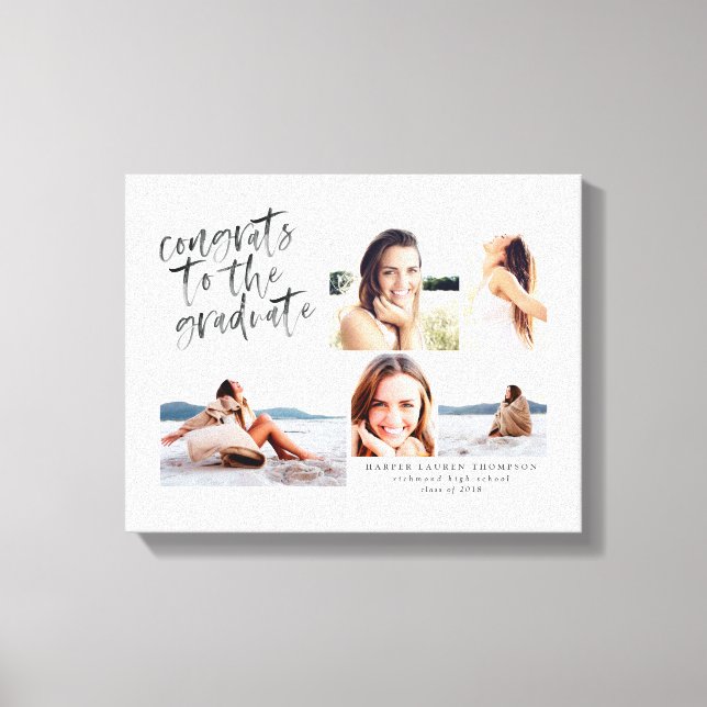 Glückwunsch der Leinwand mit mehreren Fotos (Vorderseite)