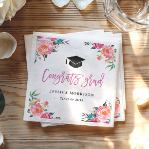 Glückwunsch des Blumenkohls Grad Graduation Party Serviette