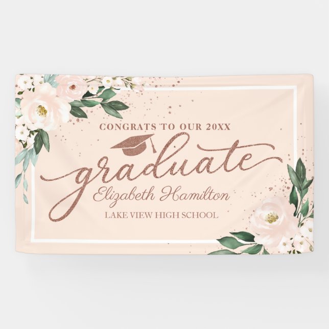 Glückwunsch des blütenblüten Party B Banner (Horizontal)