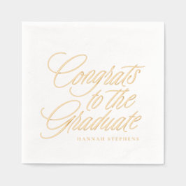 Glückwunsch des klassischen Abschlusses Servietten Mit Folie