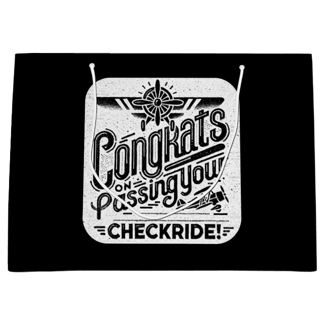 Glückwunsch, die Ihren Schachzug passieren! Große Geschenktüte (Vorderseite)