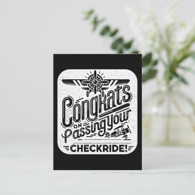 Glückwunsch, die Ihren Schachzug passieren! Postkarte (Stehend Vorderseite)