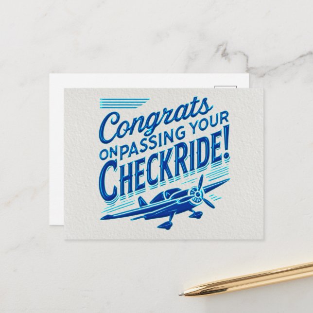 Glückwunsch, die Ihren Schachzug passieren! Postkarte (Vorderseite/Rückseite Beispiel)