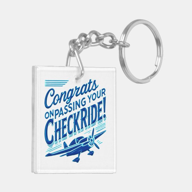 Glückwunsch, die Ihren Schachzug passieren! Schlüsselanhänger (Rückseite links)