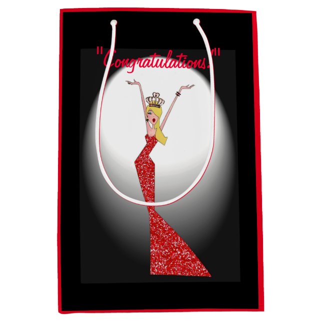 "Glückwunsch!" DIVA Super Star! Mittlere Geschenktüte (Vorderseite)