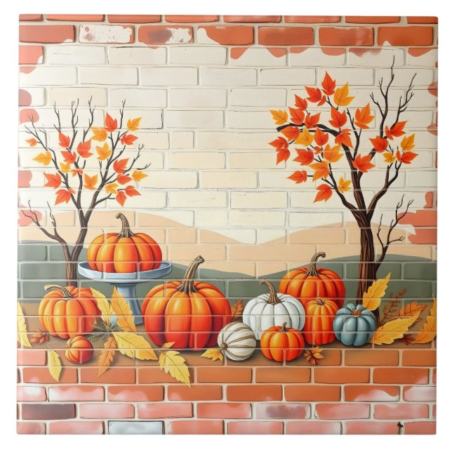 Glückwunsch Erntedankend Beliebter schöner Fall Fliese (Vorderseite)