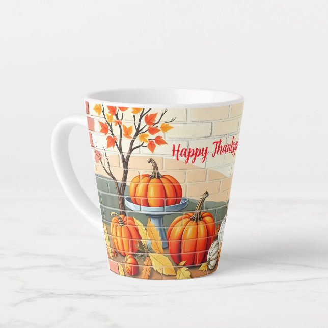 Glückwunsch Erntedankend Beliebter schöner Fall Milchtasse (Linke Ecke)