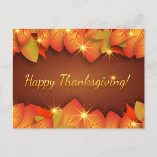 Glückwunsch Erntedankend Herbstleaves Postkarte