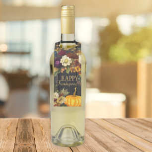 Glückwunsch Erntedankfest Freundschaft rustikale H Flaschenanhänger