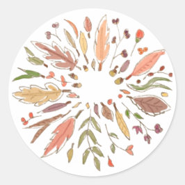 Glückwunsch Erntedankfest Herbstkreislauf Runder Aufkleber