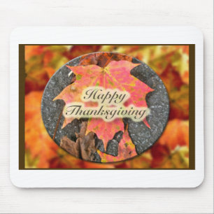Glückwunsch Erntedankfest Herbstmapelleaf Serie Mousepad