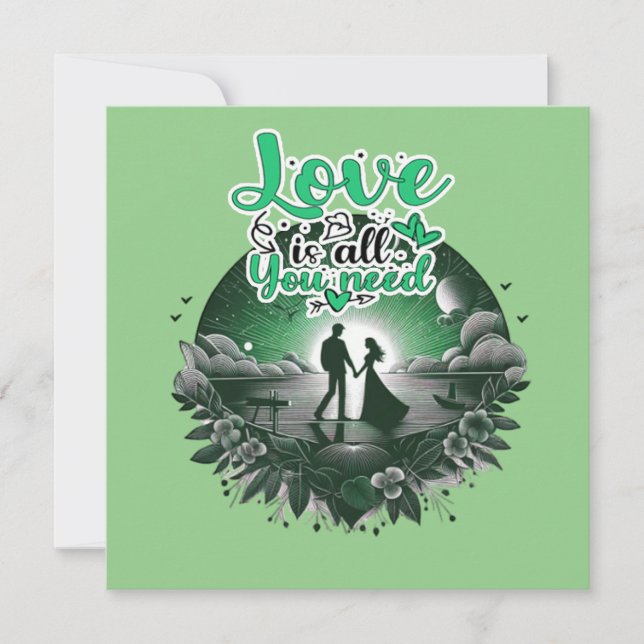 Glückwunsch Faltkarte Einladung (Vorderseite)