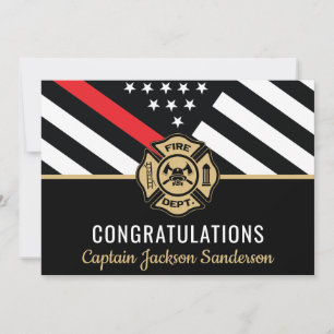 Glückwunsch für den Feuerwehrruhestand Red Line