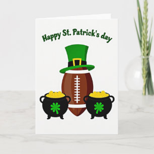 Glückwunsch-Fußball-St.-Patricks-Tag-Karte Karte