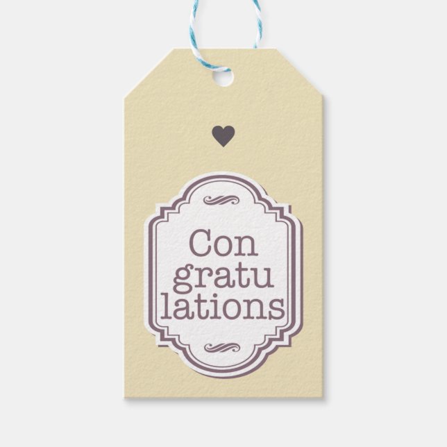 Glückwunsch Geschenkanhänger (Vorderseite)