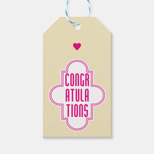 Glückwunsch Geschenkanhänger (Vorderseite)