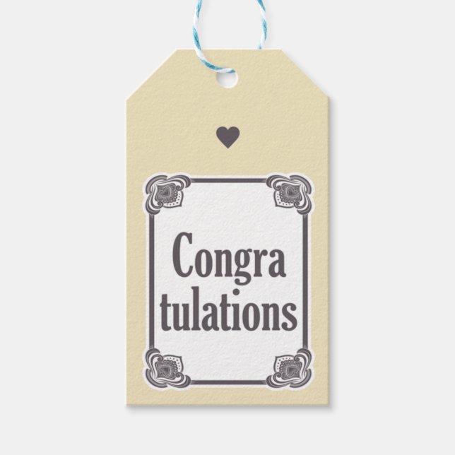 Glückwunsch Geschenkanhänger (Vorderseite)