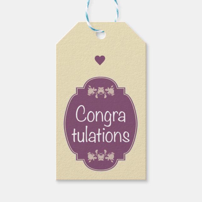 Glückwunsch Geschenkanhänger (Vorderseite)