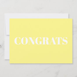 Glückwunsch, Glückwunsch, gelbe weiße Karte