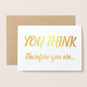 Glückwunsch Gold Foil Brush Sie denken Folienkarte