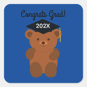 Glückwunsch Grad! Abschluss Bear #1 Stickers