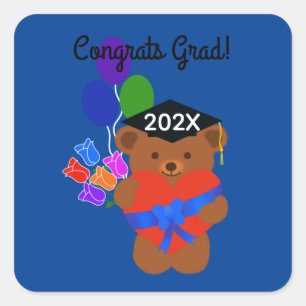 Glückwunsch Grad! Abschluss Bear #3 Stickers