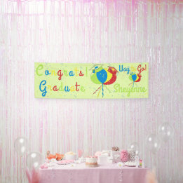 Glückwunsch! Grad Balloons Hats Banner