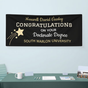 Glückwunsch Grad! Banner für Doktortitel-Glückwuns