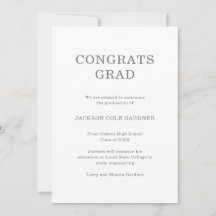 Glückwunsch Grad Classic Grau Non Foto Abschluss