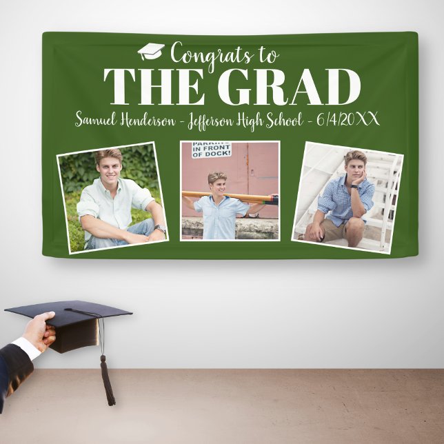 Glückwunsch Grad Custom Fotos Name Abschluss Signi Banner (Von Creator hochgeladen)