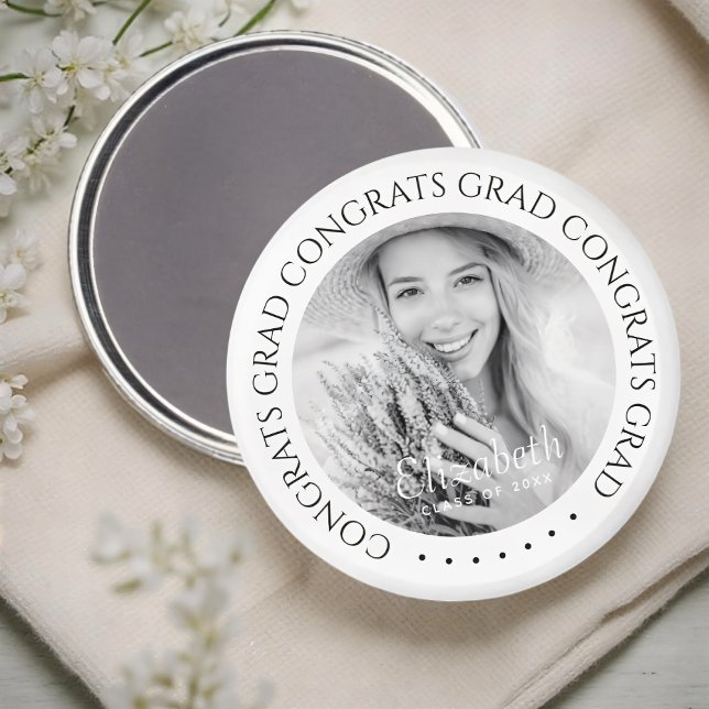 Glückwunsch Grad Einfaches Modernes Foto Magnet (Von Creator hochgeladen)