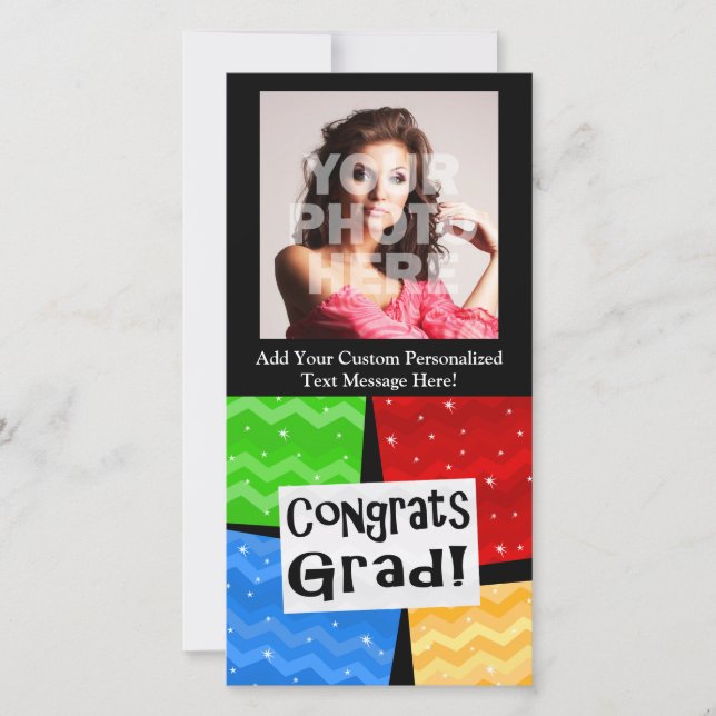 Glückwunsch Grad Festive Multicolor Graduation Par (Vorderseite)