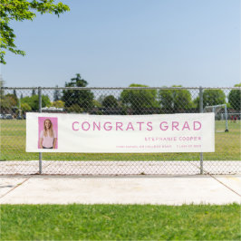 Glückwunsch Grad Foto Pink Text Abschluss Banner